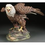 A LARGE AMERICAN BOEHM PORCELAIN “EAGLE OF FREEDOM II” FIGURE, 1976. Limited edition of a bald