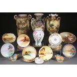 A 23 PIECE GROUP OF JAPANESE, NIPPON PORCELAIN AND POTTERY, MOSTLY EARLY 20TH CENTURY. Comprising