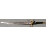 A GOOD CONTINENTAL PLUG BAYONET, 17TH/18TH CENTURY. The hand forged single edge back blade with