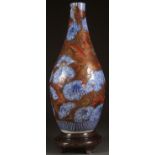A LARGE AND IMPRESSIVE JAPANESE ARITAWARE, LACQUERED TEMPLE FLOOR VASE, MEIJI PERIOD