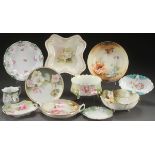 AN 11 PIECE GROUP OF R.S. PRUSSIA AND R.S. GERMANY PORCELAIN, LATE 19TH/EARLY 20TH CENTURY.