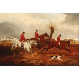 JOHN ARNOLD ALFRED WHEELER (British 1821-1903) Hunt Scenes - a pair Oil on canvas The first signed