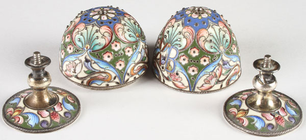 A FINE RUSSIAN SILVER GILT AND SHADED ENAMEL EASTER EGG, DIMITRIY EGOROV, MOSCOW, 1908-1917. - Image 6 of 7