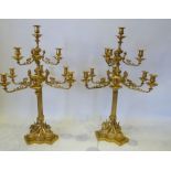 A Pair of Large Ten Branch Candelabrum,