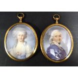 A Pair of 19th Century Oval Portrait Min