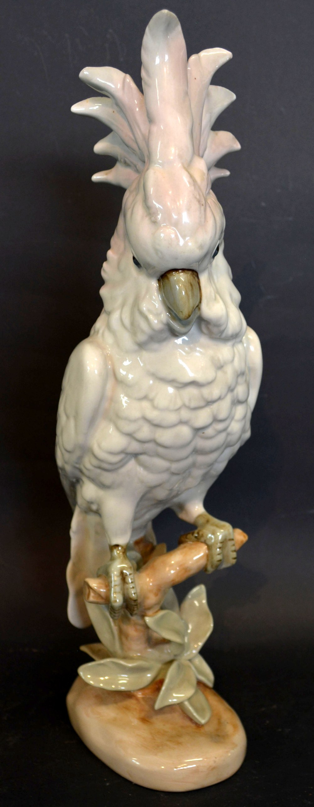 A Royal Dux Large Model in the form of a Cockatoo,