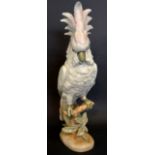 A Royal Dux Large Model in the form of a Cockatoo,