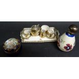 A Continental Porcelain Dolls' Tea Service upon a Tray,