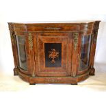 A Victorian Walnut Marquetry and Gilt Metal Mounted Credenza Cabinet,