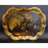 A 19th Century Lacquered Tray by Jennens and Bettridge,