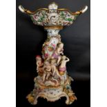 A Late 19th Early 20th Century Meissen Porcelain Large Table Centre,