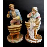 A Pair of Early 20th Century German Porcelain Figures in the form of a Lady and Gentleman,
