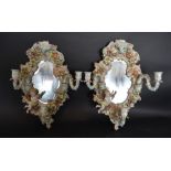 A Pair of German Porcelain Girandoles,