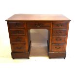 A Victorian Mahogany Twin Pedestal Desk,