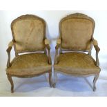 A Pair of Late 19th Early 20th Century French Fauteuils,