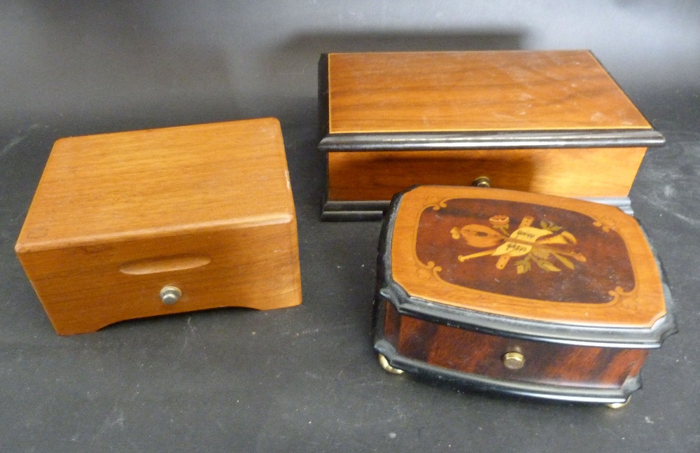 A Small Walnut Cased Musical Box Playing Four Airs, - Image 2 of 2