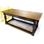 An Oak Refectory Style Dining Table,