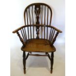 An Early 19th Century Elm Windsor Armchair,