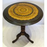 A Victorian Marquetry Inlaid Pedestal Table,