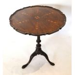 A 19th Century Mahogany and Inlaid Pedestal Table,