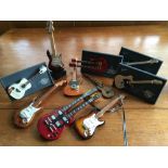 A Collection of Miniature Model Guitars