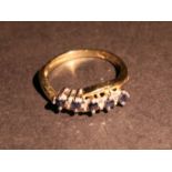 A 9ct. Gold Sapphire and Diamond Ring, s