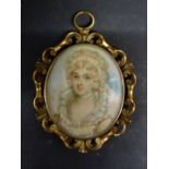 A 19th Century Oval Portrait Miniature,