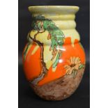 An Art Deco Vase by Wilkinson Limited Burslem Memory Lane Pattern,