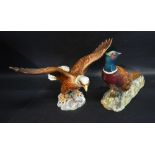 A Beswick Model of a Pheasant No. 1225 together with a Beswick model of a Bald Eagle No.