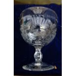 A Thomas Webb Silver Wedding Commemorative Large Glass within fitted lined box