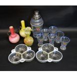 A 1940's Cocktail Set comprising of Cocktail Shaker and Six Matching Glasses,