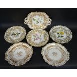 A 19th Century English Porcelain Dessert Service,