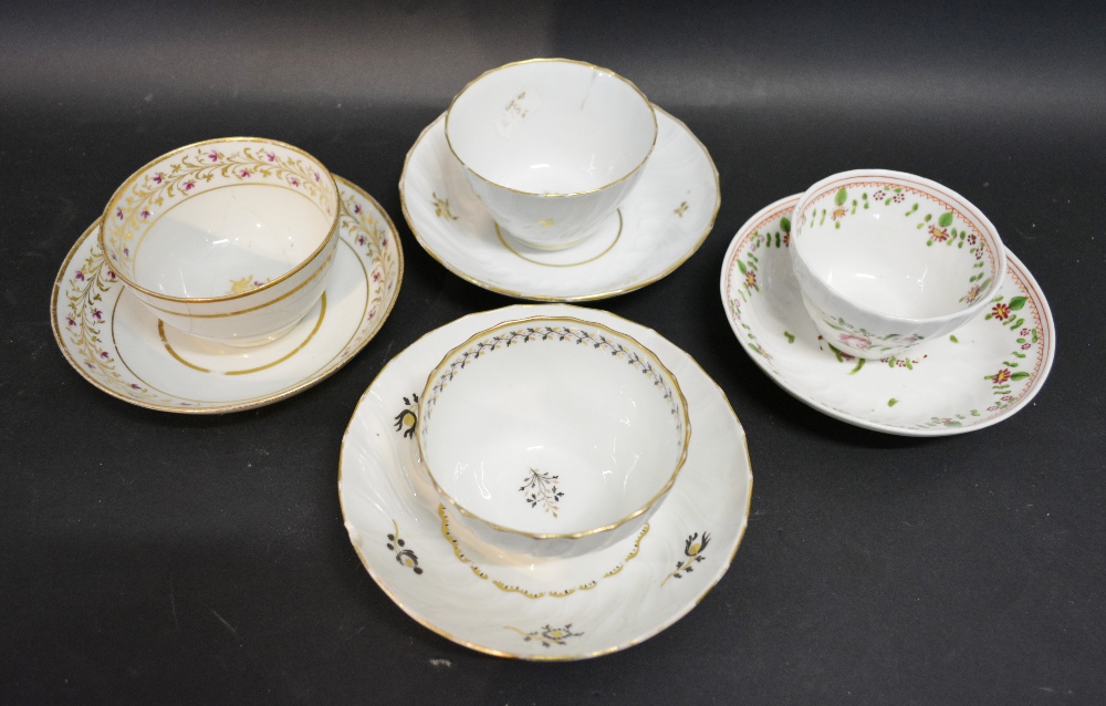 An 18th Century English Porcelain Tea Bowl with Saucer,