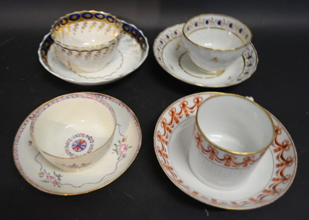 An 18th Century English Porcelain Tea Bowl with Saucer,