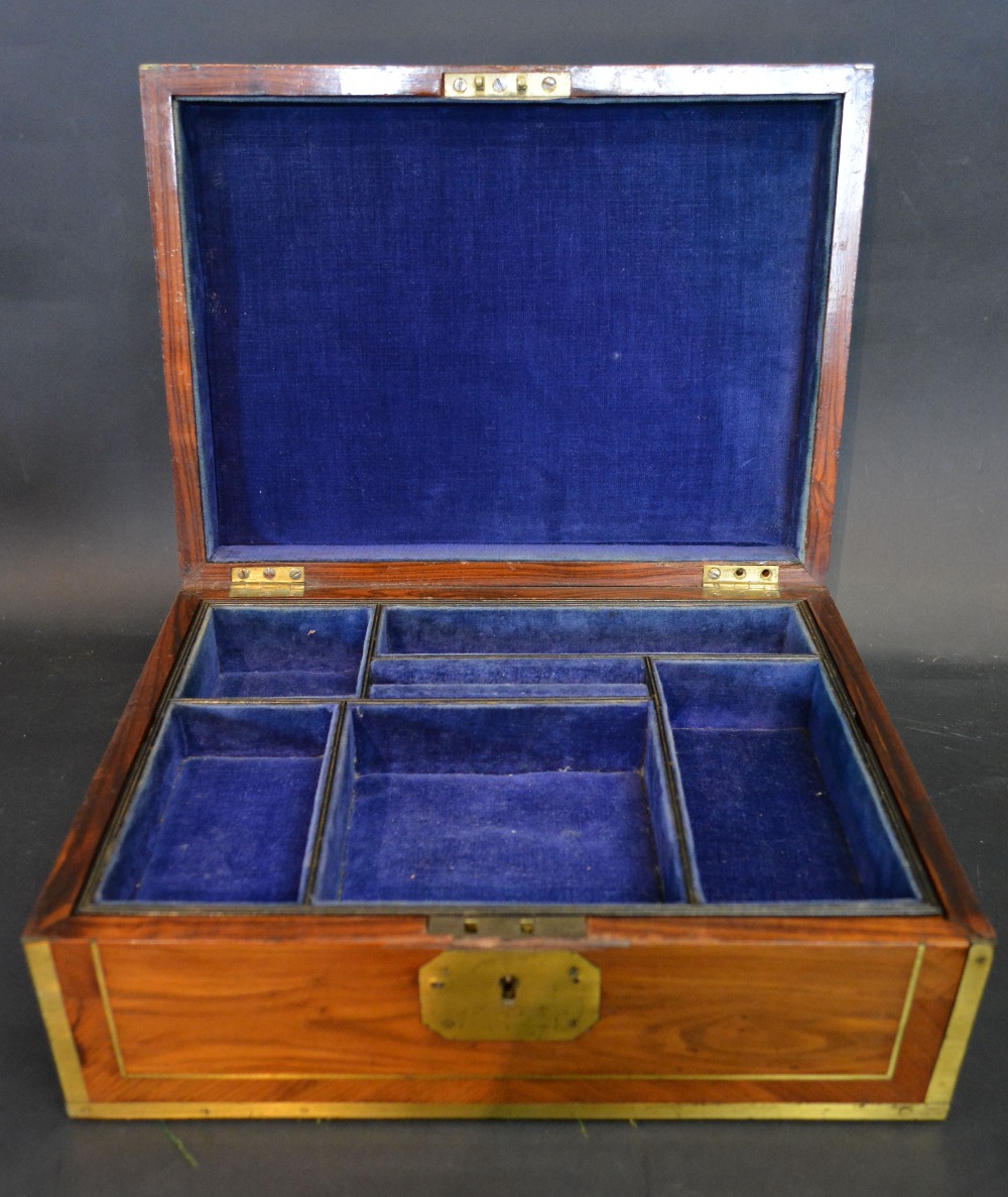 A Regency Brass Mounted Work Box, - Image 2 of 2