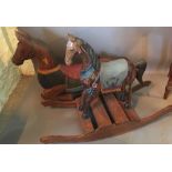 A Reproduction Hardwood Rocking Horse,