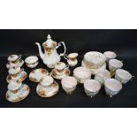 A Royal Albert 'Old Country Roses' Pattern Part Coffee Service,