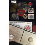 A D-Day Landings Silver Proof Coin Presentation Pack together with a collection of coins