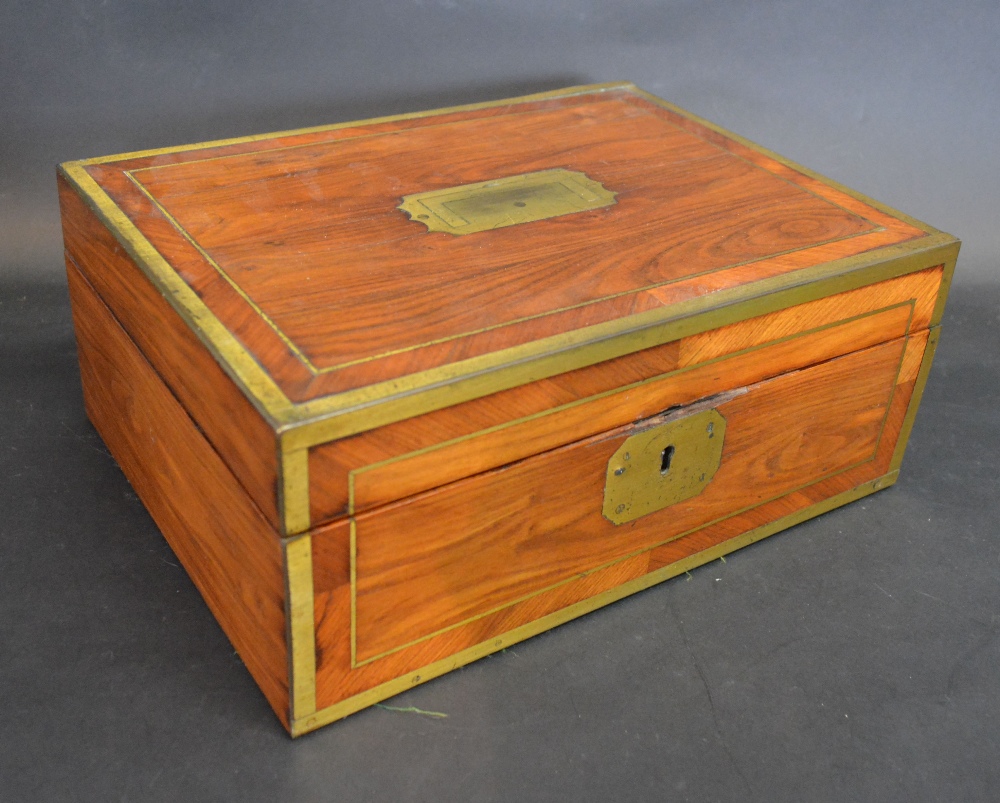 A Regency Brass Mounted Work Box,