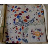 A Chinese Silk Work Panel within original box,