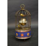 An Automaton Wire Work Bird Cage/Clock,