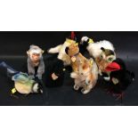 A Collection of Nine Steiff Miniature Models to include Coco, Boxer, Posse,