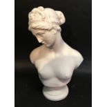 A Marble Bust in the form of Venus,