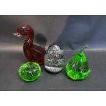 A Caithness Glass Paperweight together with two other paperweights,