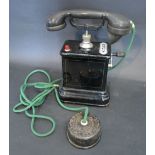 An Antique Ericsson KTAS Magneto Cradle Telephone,