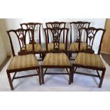 A Set of Six 19th Century Mahogany Chipp