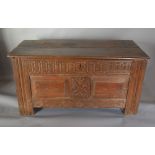 A George III Oak Large Coffer, the mould