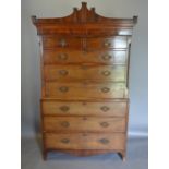 A George III Mahogany Chest on Chest wit