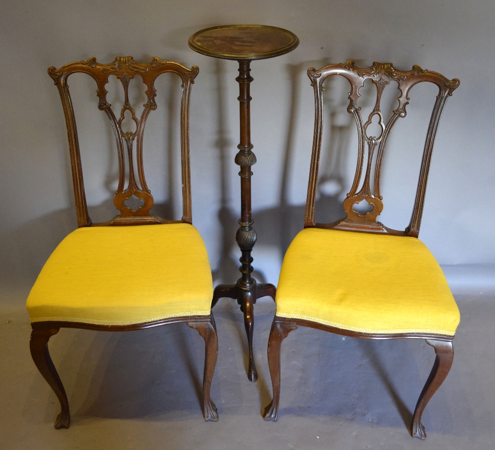 A Pair of Mahogany Chippendale Style Sid