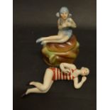 A Bisque Model in the form of a Bathing Lady,